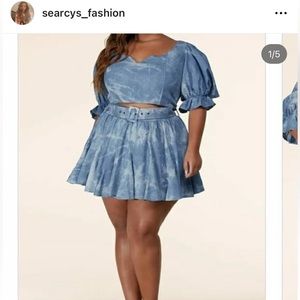 2pc plus size denim set.